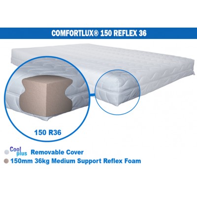 Comfortlux Deluxe 150 Foam Mattress (36kg medium density Reflex foam)